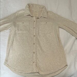 Thread & Supply Heather Cream Button-Up Shirt